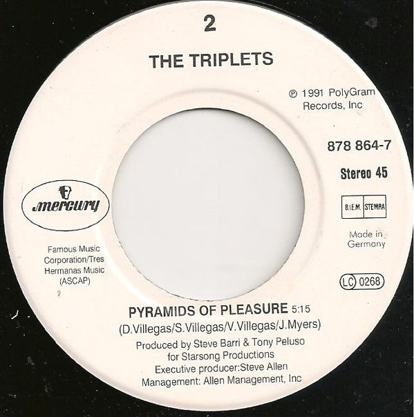 The Triplets (2) : You Don't Have To Go Home Tonight (7", Single)