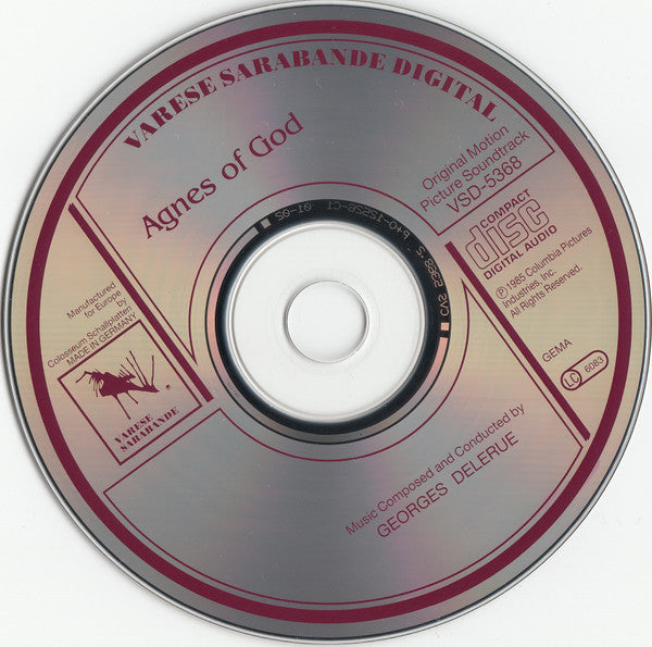 Georges Delerue : Agnes Of God (Original Motion Picture Soundtrack) (CD, Album, RP)