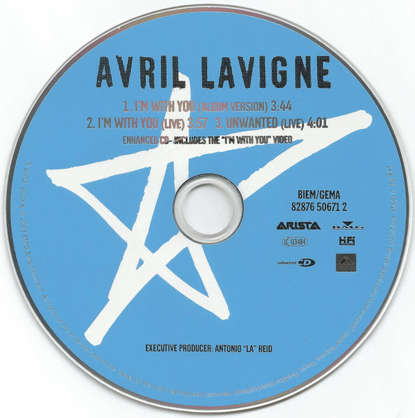Avril Lavigne : I'm With You (CD, Single, Enh)