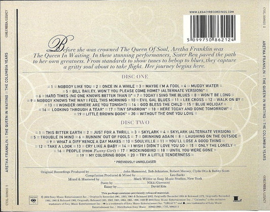Aretha Franklin : The Queen In Waiting : The Columbia Years (2xCD, Comp)