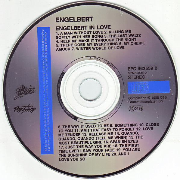 Engelbert Humperdinck : Engelbert In Love (CD, Comp)