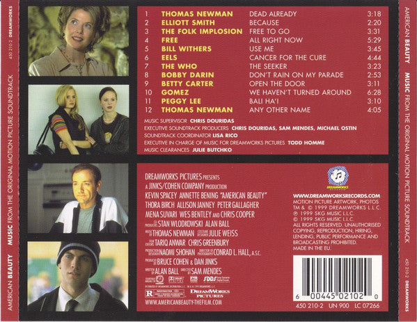 Various : American Beauty (Music From The Original Motion Picture Soundtrack) (CD, Comp)