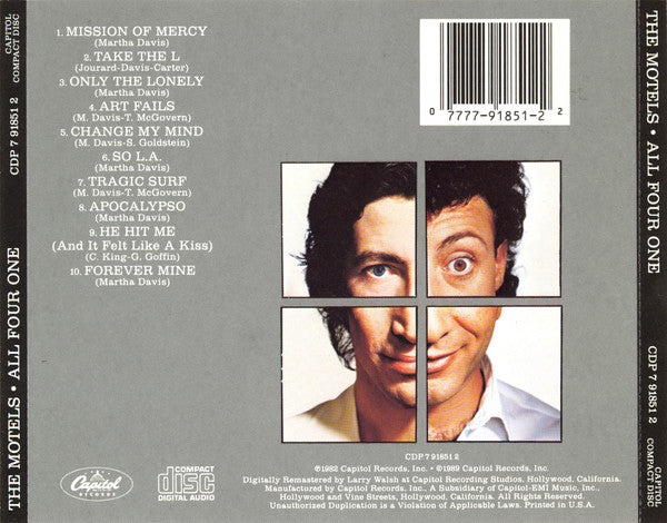 The Motels : All Four One (CD, Album, RE, RM)