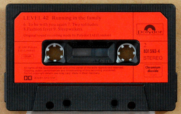 Level 42 : Running In The Family (Cass, Album)