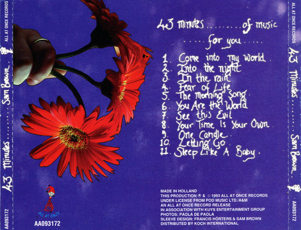 Sam Brown : 43 Minutes... (CD, Album)