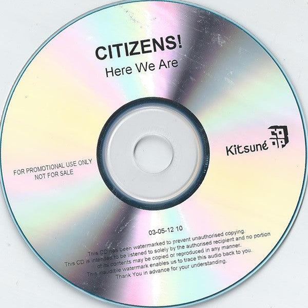 Citizens! : Here We Are (CDr, Album, Promo)
