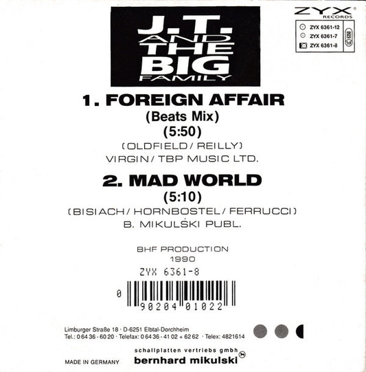 J.T. And The Big Family : Foreign Affair (CD, Maxi)