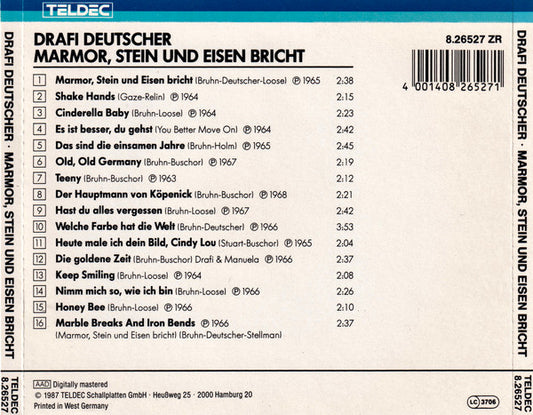 Drafi Deutscher : Marmor, Stein Und Eisen Bricht (CD, Comp)