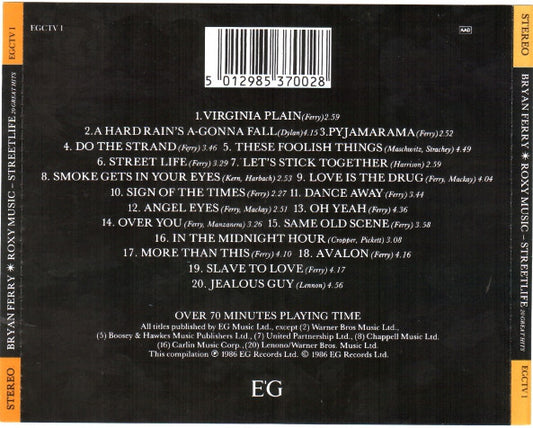 Bryan Ferry / Roxy Music : Street Life - 20 Great Hits (CD, Comp)
