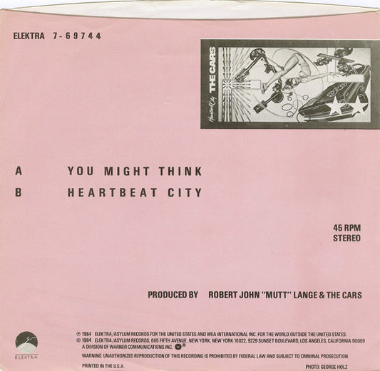 The Cars : You Might Think (7", Single, Spe)