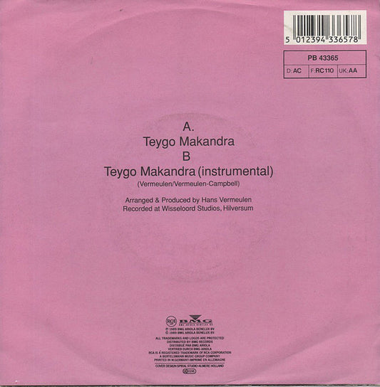 Ruth Jacott & Hans Vermeulen : Teygo Makandra (7", Single)