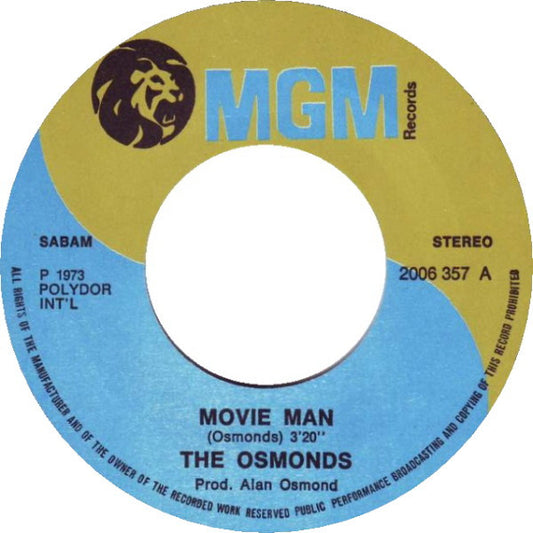 The Osmonds : Movie Man (7", Single)