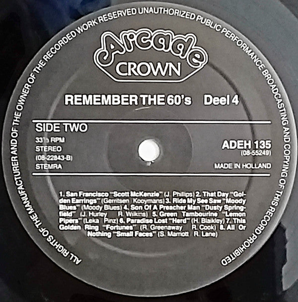 Various : Remember The 60's (Volume 4) (2xLP, Comp)