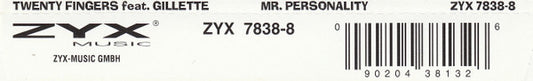 20 Fingers Feat. Gillette : Mr. Personality (CD, Maxi)
