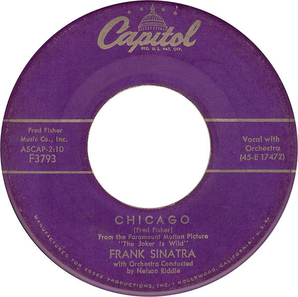 Frank Sinatra : All The Way (7", Single, Scr)