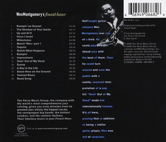Wes Montgomery : Wes Montgomery's Finest Hour (CD, Comp, RP)
