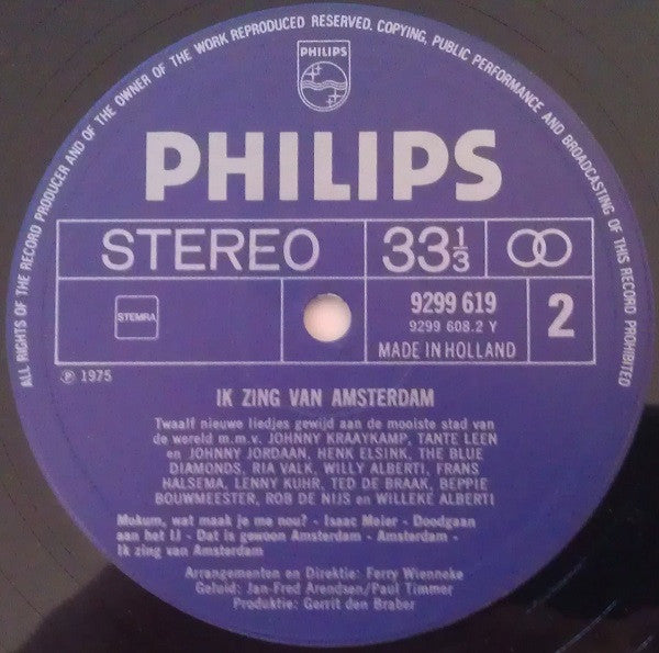 Various : 'n Avondje Amsterdam (LP, RE)