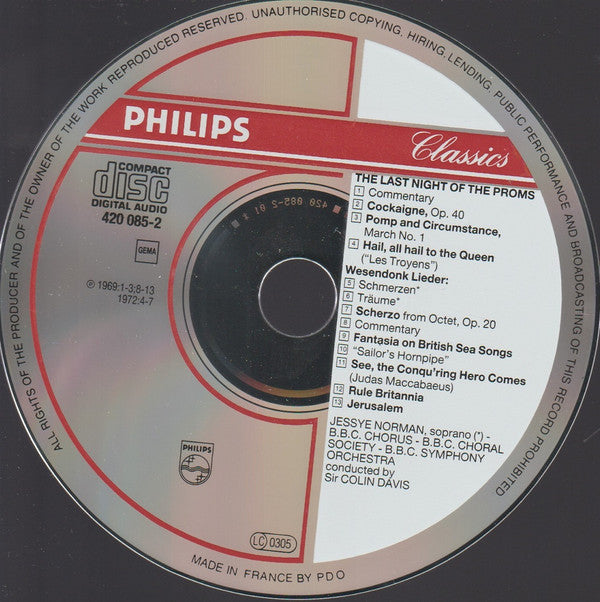 Sir Colin Davis, Jessye Norman, BBC Symphony Orchestra : The Last Night Of The Proms (CD, Comp)