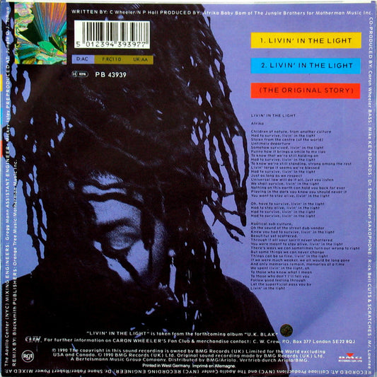 Caron Wheeler : Livin' In The Light (7", Single)