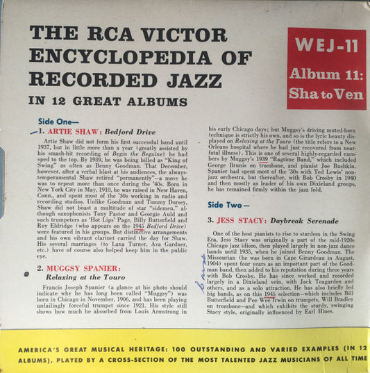 Various : The RCA Victor Encyclopedia Of Recorded Jazz: Album 11- Sha To Ven (2x7", EP, Comp)