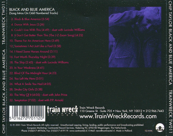 Chip Taylor : Black And Blue America (CD, Album)