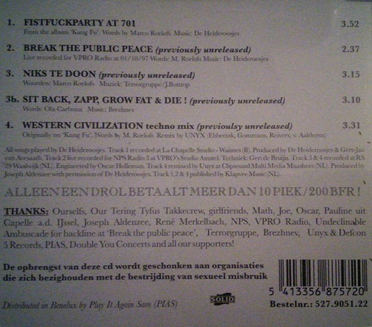 Heideroosjes : Fistfuckparty At 701 (CD, Maxi)