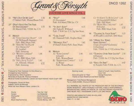 Grant & Forsyth : Country Love Songs Vol. 2 (CD, Album)