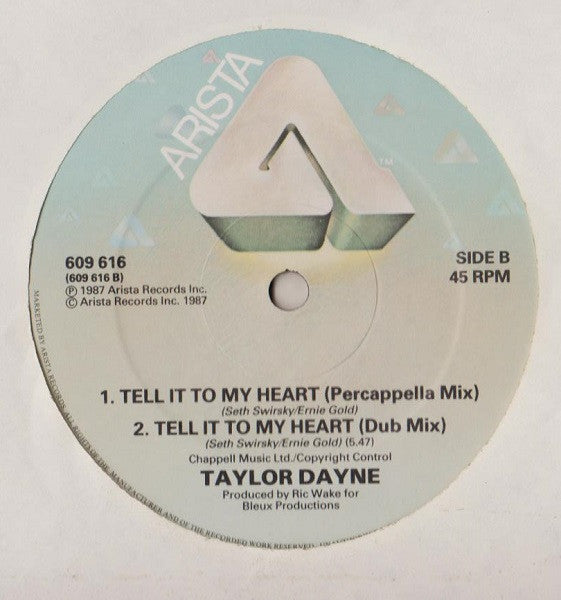 Taylor Dayne : Tell It To My Heart (12", Single)