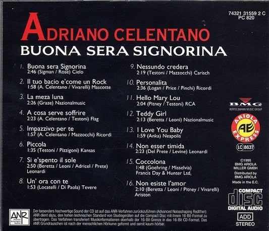 Adriano Celentano : Buona Sera Signorina (CD, Comp)