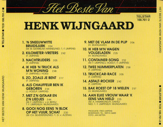 Henk Wijngaard : Het Beste Van Henk Wijngaard (CD, Comp)