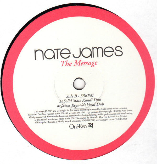 Nate James : The Message (12")