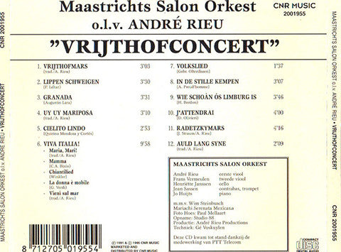 Maastrichts Salon Orkest O.l.v. André Rieu : Vrijthofconcert (CD, Album)