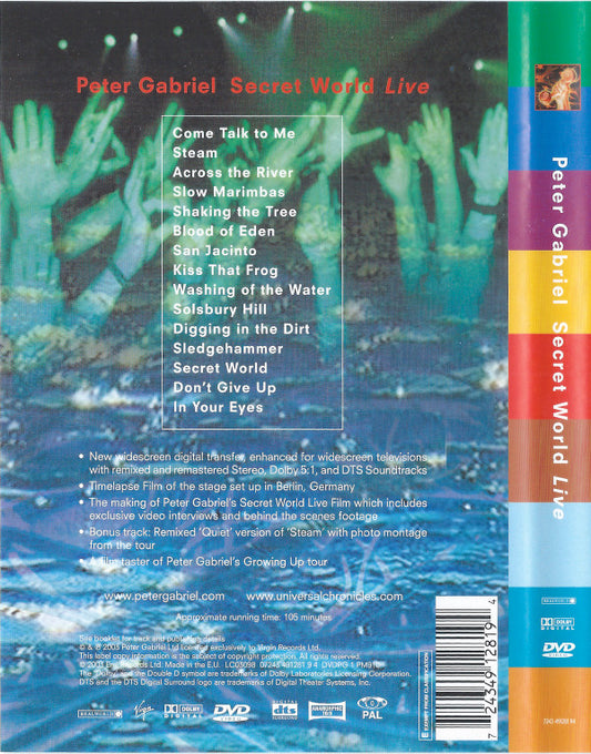 Peter Gabriel : Secret World Live (DVD-V, Multichannel, PAL, Reg)