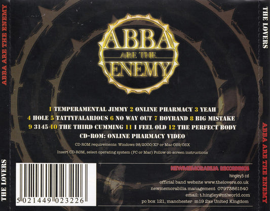 Tom Hingley And The Lovers (2) : Abba Are The Enemy (CD, Album, Enh)
