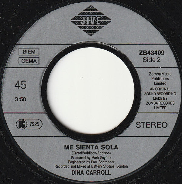 Dina Carroll : Walk On By (7", Single)