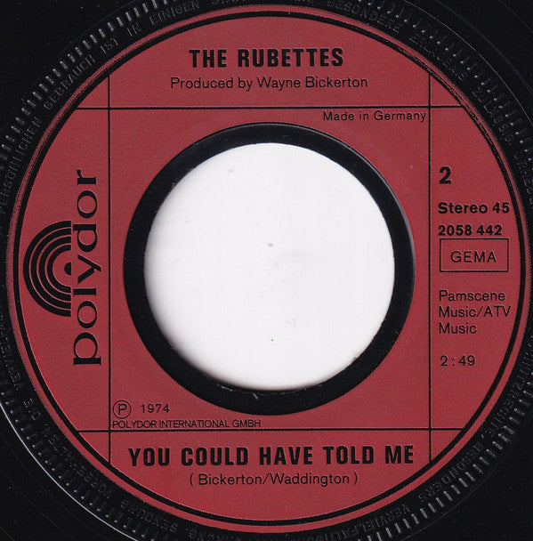 The Rubettes : Sugar Baby Love (7", Single)