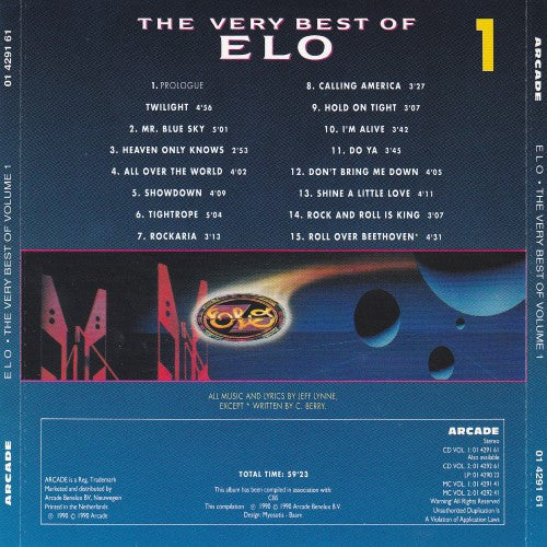 Electric Light Orchestra : The Very Best Of ELO 1 (CD, Comp)