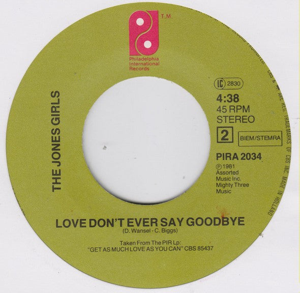 The Jones Girls : (I Found) That Man Of Mine (7", Single)