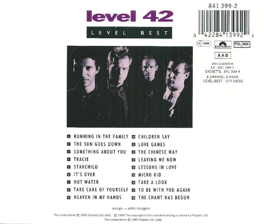 Level 42 : Level Best (A Collection Of Their Greatest Hits) (CD, Comp)