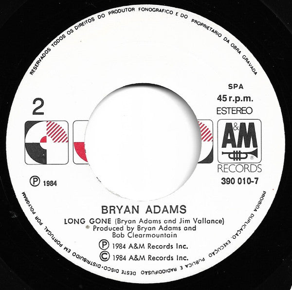 Bryan Adams : Somebody (7", Single)