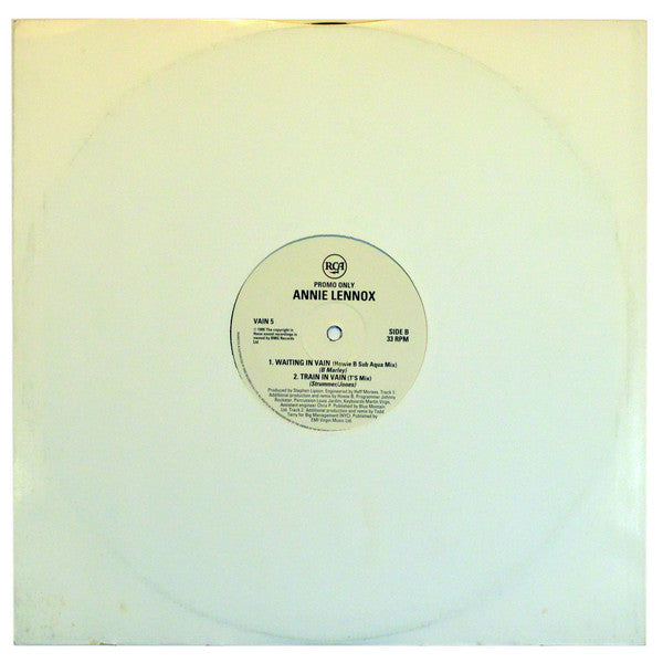 Annie Lennox : No More “I Love Youʼsˮ / Waiting In Vain / Train In Vain (12", Promo)