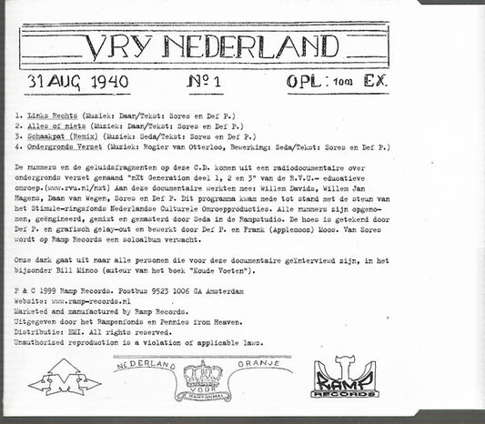 Ondergronds Verzet : Ondergronds Verzet (CD, Maxi)