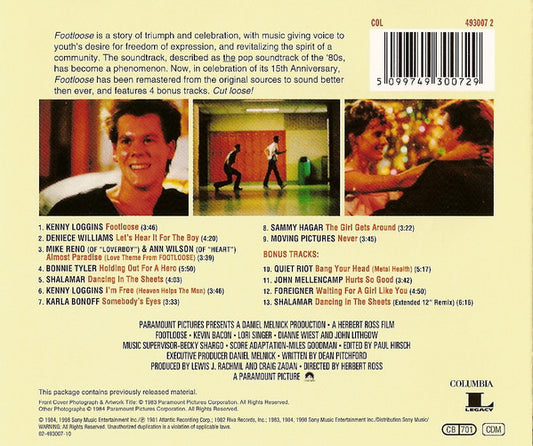 Various : Footloose (Original Motion Picture Soundtrack) (CD, Comp, RE, RM)