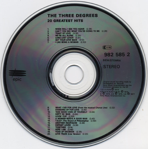 The Three Degrees : 20 Greatest Hits (CD, Comp, RE)