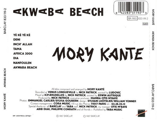 Mory Kanté : Akwaba Beach (CD, Album)