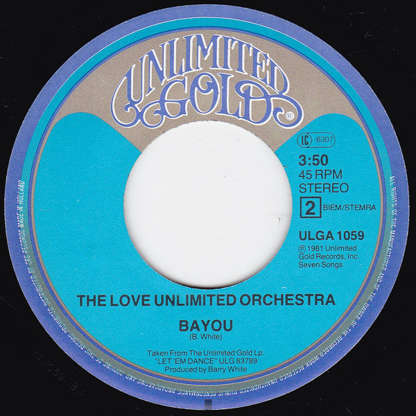Love Unlimited Orchestra : Vieni Qua Bella Mi (7", Single)