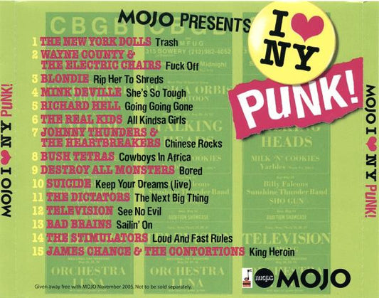 Various : I Love NY Punk! (CD, Comp)