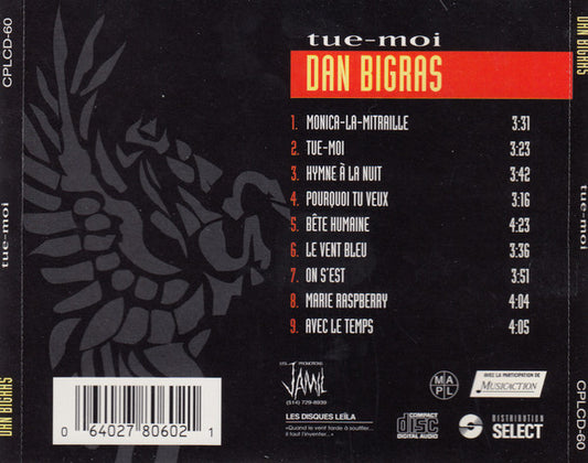 Dan Bigras : Tue-Moi (CD, Album)