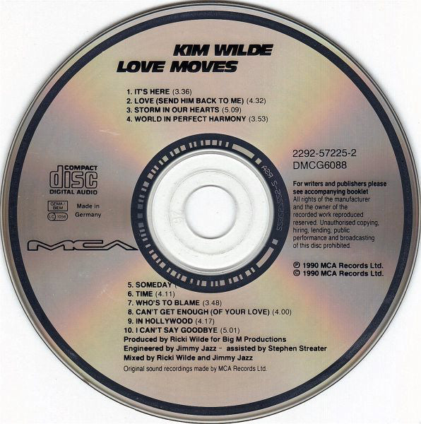 Kim Wilde : Love Moves (CD, Album)