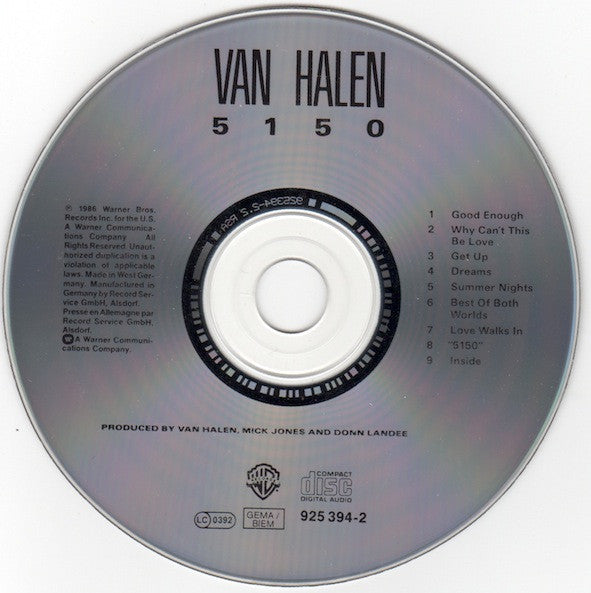 Van Halen : 5150 (CD, Album)